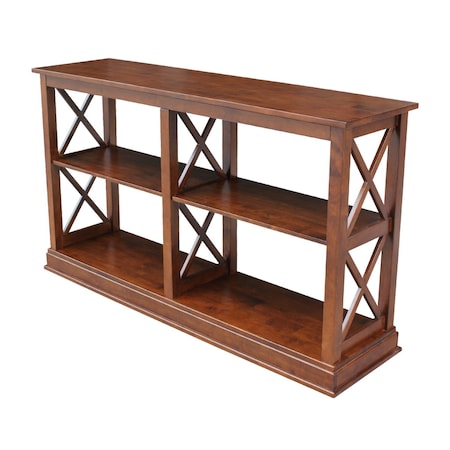 International Concepts Rectangle Hampton Sofa Server Table with Shelves, 60 W, 16 L, 34.5 in H, Wood, Espresso OT581-70SL